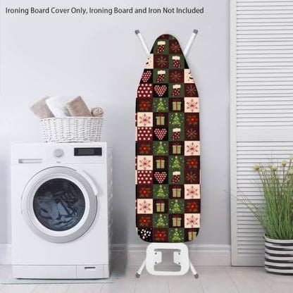 Flashideas Christmas Plaid Ironing Board Cover and Pad 15x54 Inch Standard Ironing Board Cover with Elastic Edge and Hook and Loop Fasteners Scorch and Stain Resistant Cotton - color: Christmas Plaid