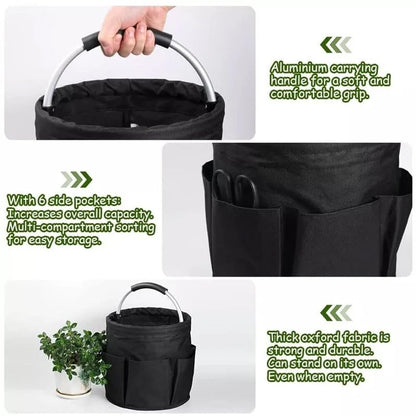 17L Large Storage Organiser Bag Folding Basket Picnic Tote Outdoor Cleaning Caddy with Handle Tool Bag Cleaning Supplies