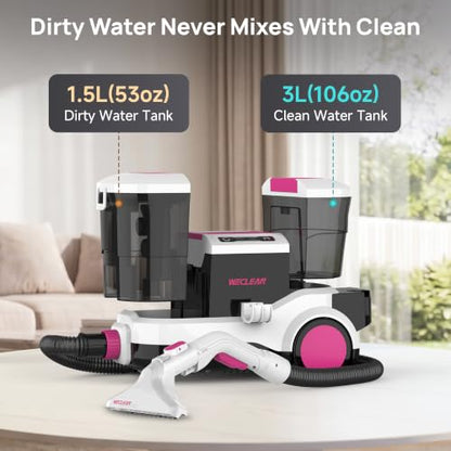 Portable Carpet Cleaner Machine - color: Pink