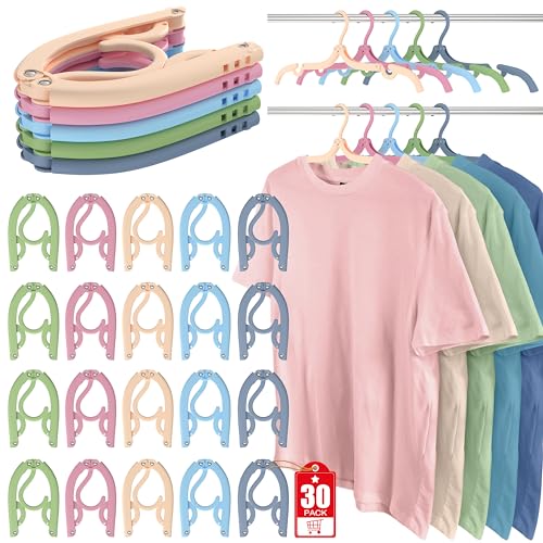 30Pcs Foldable Travel Hangers Cruise Essentials Travel Essential Phone Size - color: Multicolor, size: 30 Pack