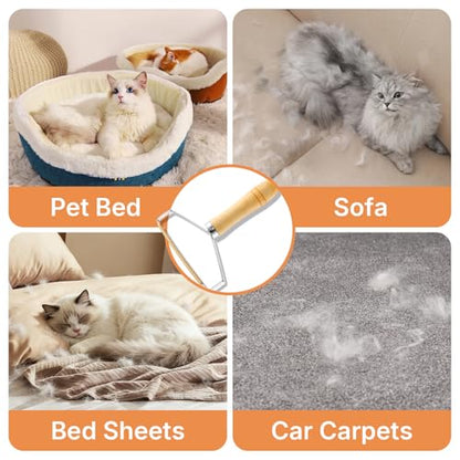 Pet Hair Carpet rake for Dog & Cat Hair, 4-in-1 Pet Hair Remover Tool Kit