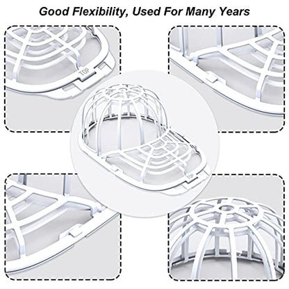Eiito Hat Washer for Washing Machine, Hat Washer Cage - color: White 2 Pack-4Pcs