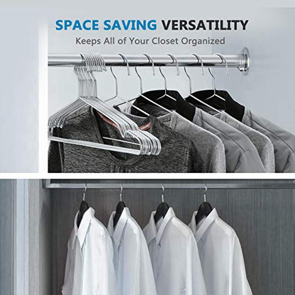 Fayleeko Wire Coat Hangers - 17.7 Inch Heavy Duty Stainless Steel Hangers (50 Pack) - size: 50Pack 17.7inch