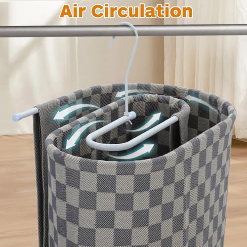 1 PCS Spiral Clothes Drying Rack, Space Saving Hanger for Sheets, Heavy Duty Iron Quilt Drying Rack with 360 Degree Swivel Hook, Laundry Room Storage Organizer for Blankets, Home Balcony