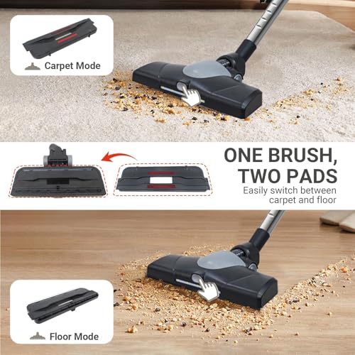 EZ SPARES LED 2-in-1 Vacuum Floor Head, 32mm/35mm Swivel Cleaning Tool