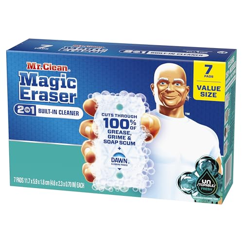 Mr. Clean Magic Eraser Foaming Sponge, All Purpose Cleaner, Dawn Cleaning Power, Wall, Sneaker, Oven Cleaner, Kitchen, Bathroom, Shower Cleaning Supplies, Scrubber, Ultra Foamy, 7 Count (Pack of 4) - size: 7 Count (Pack of 4)
