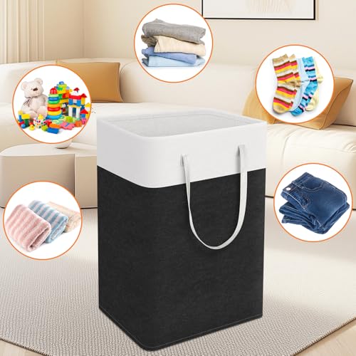TasticTotes Laundry Basket 3-Pack, Laundry Hamper, 75L-Black - color: Black, size: 75L