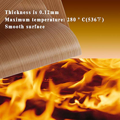 3 Pack PTFE Teflon Sheet 12 x 16" and 3 Rolls 10mm X 33m Heat Resistant Sublimation Thermal Tape for Heat Press Transfer,Non Stick Paper Reusable Craft Mat,Protects Iron,for Machines - size: 12 x 16 inch