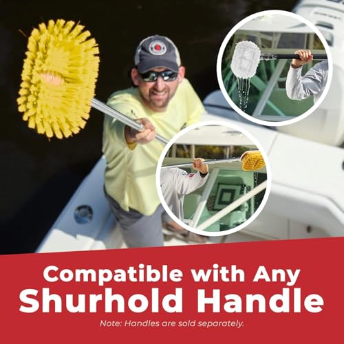 Shurhold 6" Polystyrene Medium Bristle Deck Brush - style: Medium, Yellow