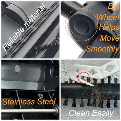 for Shop Vac Using 1 1/4'' & 2 1/2'' Accessories, Turbo Brush Head 1.25" Plus 2 1/2 Inch Vacuum Hose Adapter Compatible with Rigid Shop-Vac VacMaster Craftman - Vacuum Attachment for Pet Hair Removal