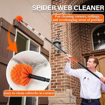 26FT High Ceiling Duster with Extension Pole,High Reach Duster Cleaning Kit