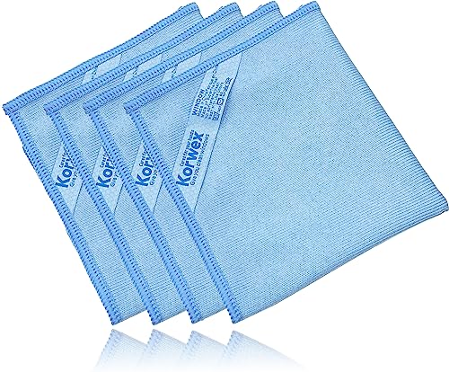 Window Cleaning Cloth, Glass Cleaning Cloth, Streaks Schatches Free. (Blue Pack 4) - color: Blue Pack 4