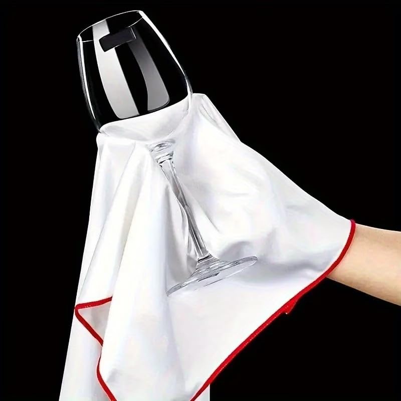 2Pcs Microfiber Glass Cleaning Cloth, Lint Free for Windows, Glasses, Windshields, Mirrors, Stainless Steel, Barware & Crystalware - color: Multicolor