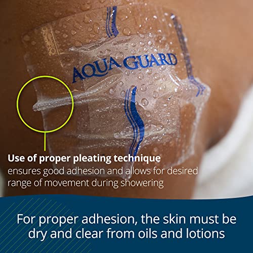 AquaGuard Wound Cover for Showering, 5 in x 5 in, Pack of 7 Shower Sheets - size: 5" x 5", style: Package of 7 Sheets