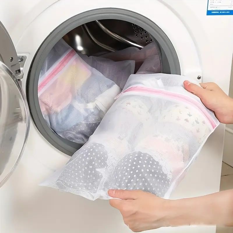 Mesh Laundry Bags for Delicates with Zipper, Travel Storage Organize Bag