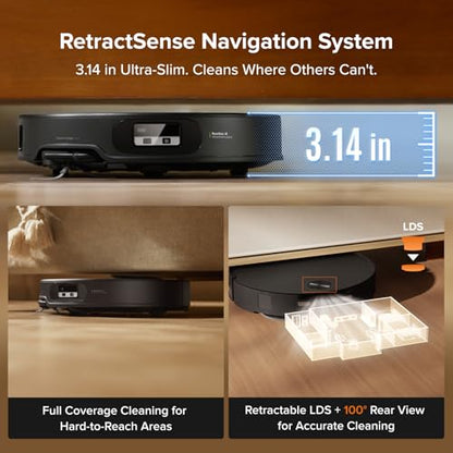 roborock Qrevo Edge 2 Robot Vacuum and Mop, 25,000Pa, 3.14'' Ultra-Slim - color: Black01