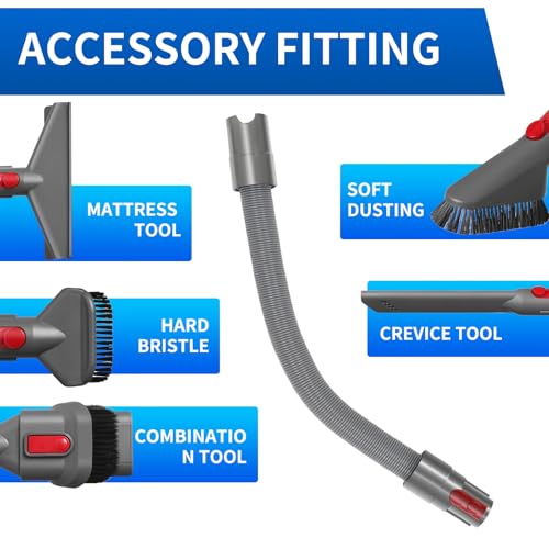 Vacuum Attachment Kit Compatible with Dyson V7 V8 V10 V11 V15 Cleaner - color: Home Cleaning Kit with Dryer Vent Hose
