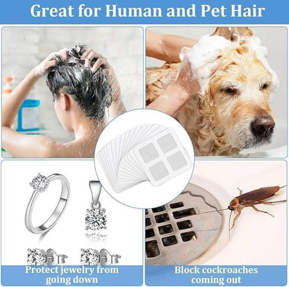 Disposable Shower Drain Hair Catcher Stickers 100 Pack Square - size: 100 Square Mesh