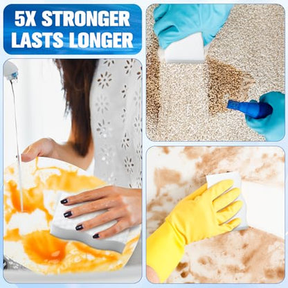 SiliFine Magic Extra Durable Sponge Eraser 3 Layer Density Cleaning Pads in Bulk Thick More Lasting Sponge Eraser for Bathroom Kitchen Floor Bathtub Toilet Cleaner - color: White