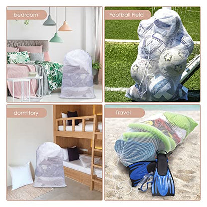 Meowoo 1Pcs Large Mesh Laundry Bag, 27×36inch - color: White-1pcs, size: 27x36 inch