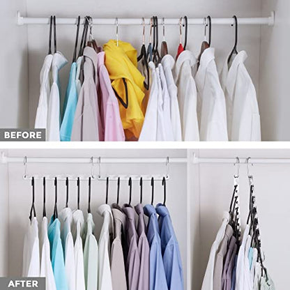 HOUSE DAY 12 Pack Space Saving Hangers for Clothes, Metal Magic Hanger - size: 12 Pack