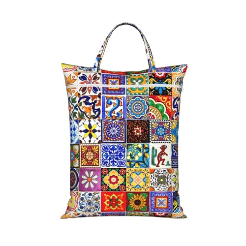 Bohemian Chic Floral Travel Laundry Bag Washable Dirty Clothes Bag for Gym - color: Bohemian Chic Floral