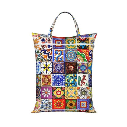 Bohemian Chic Floral Travel Laundry Bag Washable Dirty Clothes Bag for Gym - color: Bohemian Chic Floral