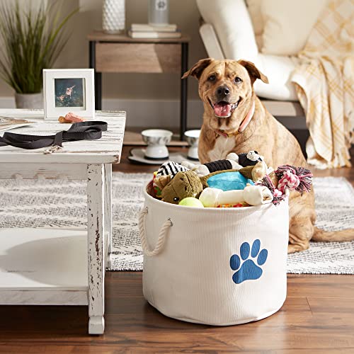 Bone Dry Pet Storage Collection Collapsible Bin, Medium Round, Off-White - color: Off-White, size: Medium Round