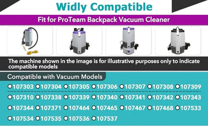 8 Pcs 107315 HEPA Filter Compatible with ProTeam Coach Pro 10 - size: 8