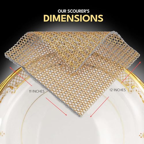 Non-Scratch Dish Scrubbers (24 Pcs) — Outlasts 7+ Sponges, Stays Odor-Free | Replace Smelly Kitchen Sponges | Non-Absorbent Mesh | Safe on Non-Stick, Cast Iron, Glass | Made in Korea Since 2012 - color: Value 12pk (24 Pcs)