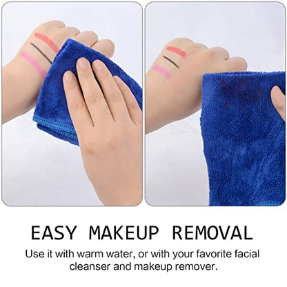 SINLAND Microfiber Facial Cloths Fast Drying Washcloth 12inch x 12inch (6pack, Blue+Navy Blue+Grey) - color: Blue+navy Blue+grey, size: 1 Count (Pack of 6)