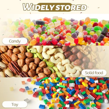Woozettn Plastic Candy Jar,Hexagon Cookie Jars for Kitchen,Clear Hexagonal Containers with Lids for Dry Food,Candy,Snacks,Cookies,Craft,Laundry Pod(1 Pcs)