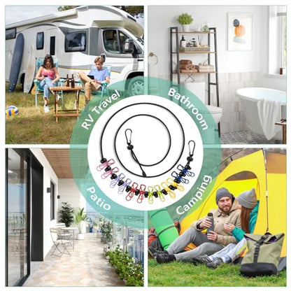 Retractable Clothes Line for Cruise, Magnetic Clothesline for Travel