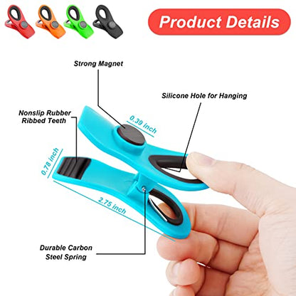 JETMORE 12 Pack Chip Clips Bag Clips, Magnetic Bag Clip for Food Storage - color: 12 Pack