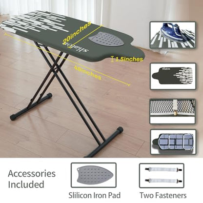 Extra Large Ironing Board with Large Hang Rail in 53" L x 20" W - style: Large