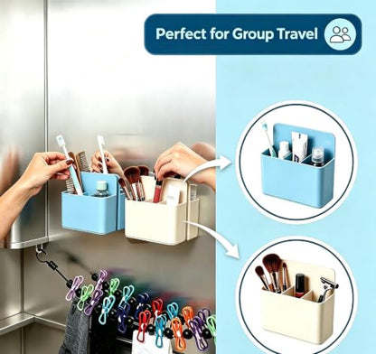 Cruise Essentials 2026 Magnetic Holder 2 Pack with Travel Clothesline