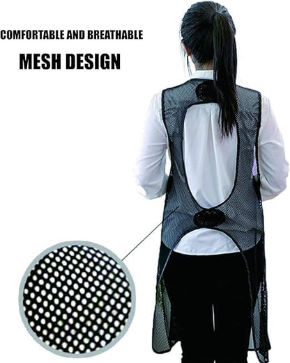 Women Home Waterproof Aprons,Cleaning Fish, Dog Grooming, Gardening, Cute Dishwashing Apron - color: With Pockets, size: Large
