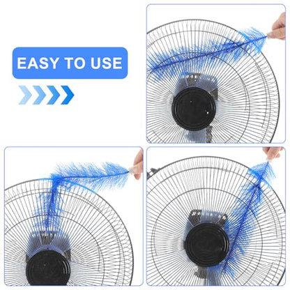Yuanchu 2 Pcs Fan Cleaner Brushes, Bendable Fan Cleaning Brush Cobweb Duster Set Microfiber Head Washable Brush for Ceiling Fan Air Vents Curtains Cars Box Fan(Blue) - color: Blue