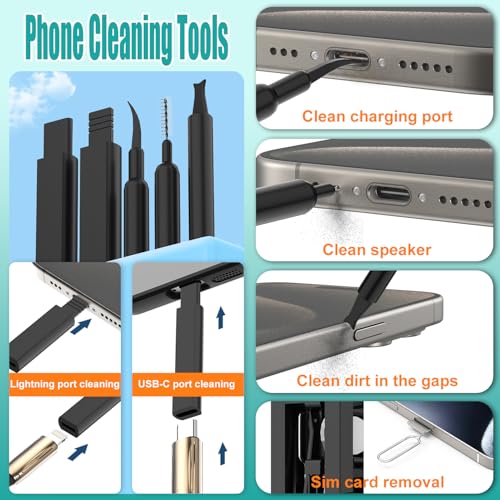 VICHYIE 32 in 1 Multi-Function Cleaning Kit for Electronic Devices (Black) - color: Black