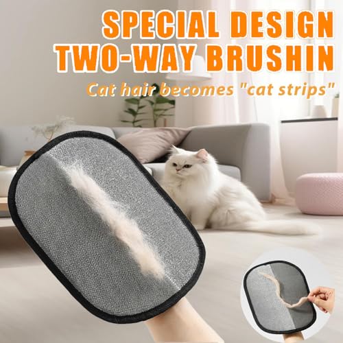 Pet Hair Removal Glove for Cats & Dogs, Upgraded 5-Finger Electrostatic Pet Hair Remover Gloves for Couch, Carpet, Car Seat, Bedding, Furniture, Laundry - Reusable Magic Brush & Cleaning Mitts - color: Black-1PCS
