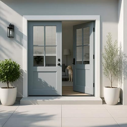 REGAL estate Strong Hold Magnetic Door Mini Blinds, White, 25 x 84 in - color: Magmount Mini Blinds - White, size: 25"W x 84"H
