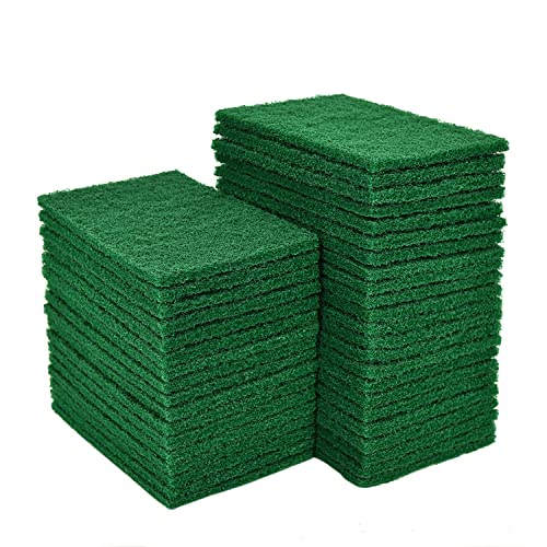 YoleShy 80 Pack Heavy Duty Scouring Pads Green Scrubbing Pads Scrub Pads - color: 80 Pcs