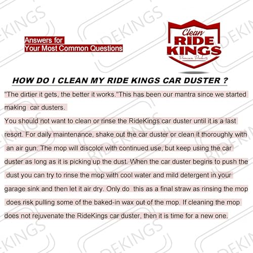 Exterior Car Duster & Brush Kit - Loop End, Red Brush - color: Dark Red