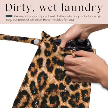 Wet Bag for Swimsuit, Beach Travel Essentials Wet Dry Bag, for Sunscreen Toiletry Dirty Clothes Yoga Gym Diaper, Friends Summer Beach Vacation Gifts. Leopard - color: Leopard