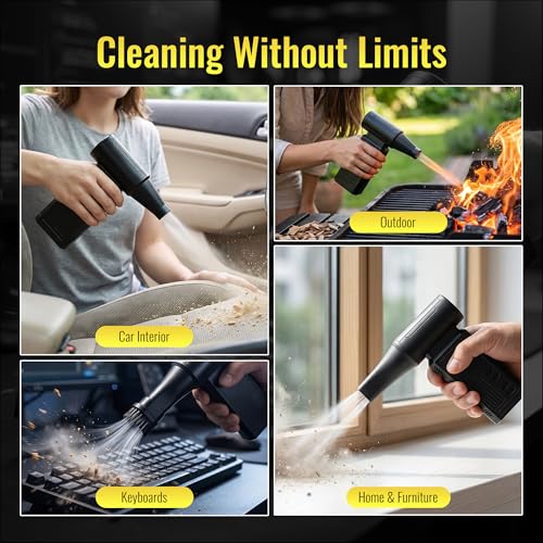 Compressed Air Duster, 130,000 RPM Electric Air Duster Cordless
