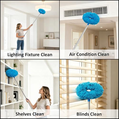 Ceiling Fan Cleaner Duster 64.15" Adjustable Washable Reusable Microfiber