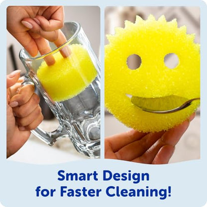 Scrub Daddy Colors Kitchen Sponges - Scratch-Free Dishwashing Sponges & Sponge for Kitchen Sink, Bathroom & Household Cleaning - BPA-Free Polymer Foam (3 Count) - size: 3 Count (Pack of 1)