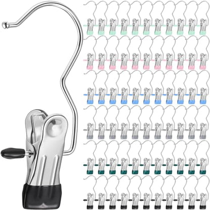 Yinder 150 Pcs Boot Hanger Clips Laundry Hooks Stainless Steel, Multicolor - color: Multicolor