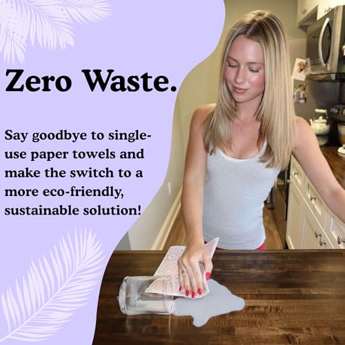 Palm & Peace Swedish Dishcloths for Kitchen - 5 Pack - Reusable Paper Towels - Super Absorbent, Non-Scratch, Washable, Sustainable, 100% Compostable Cleaning Cloths (Tahitian Dreams) - color: Tahitian Dreams