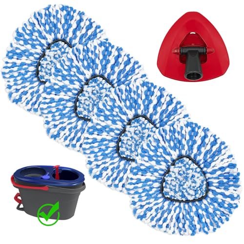 5Pack Mop Replacement Head for O Cedar RinseClean 2 Tank System - color: 4blue